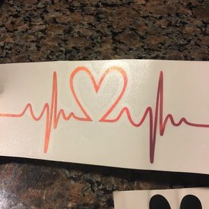 💕 Opal Holographic vinyl decals heartbeat